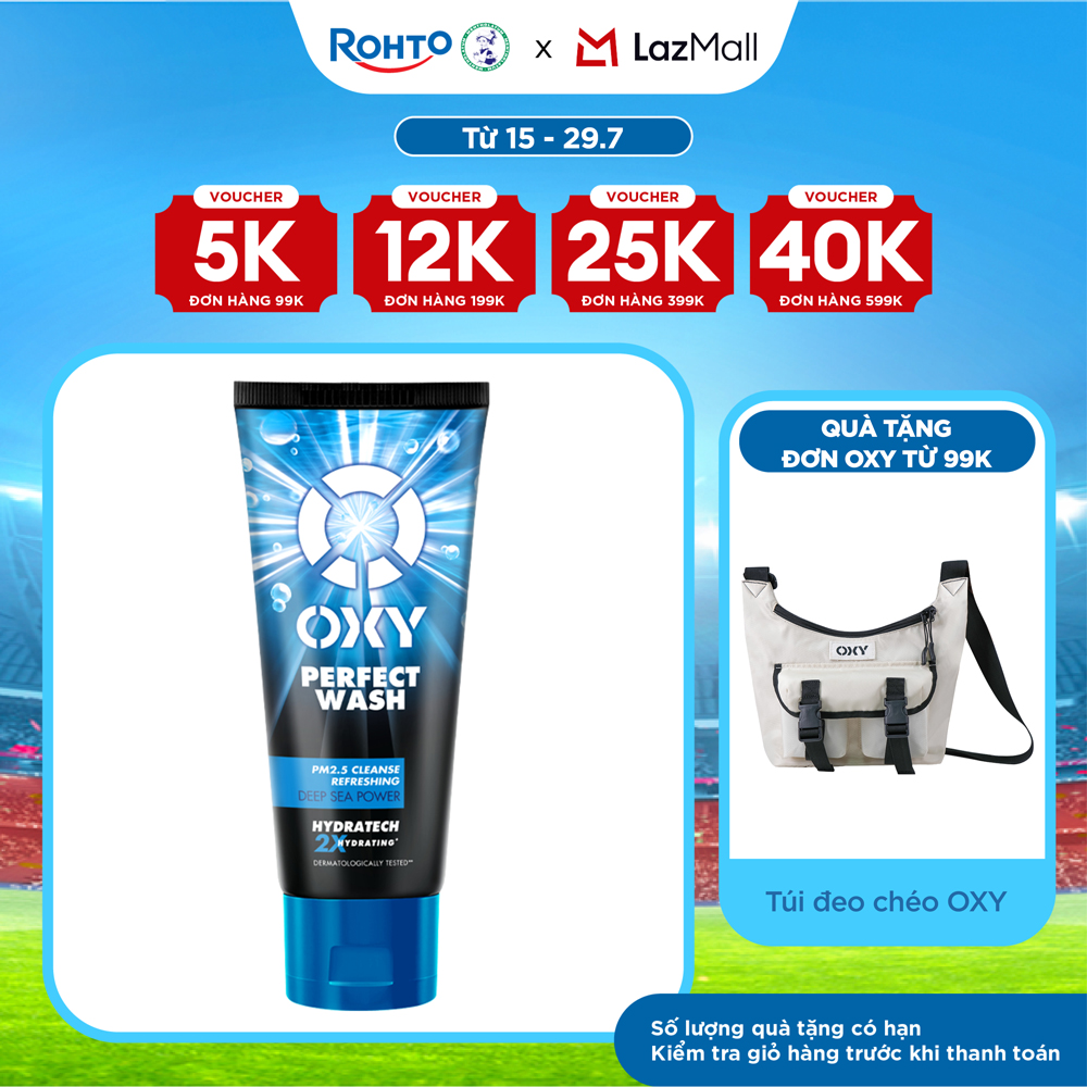 Sữa rửa mặt cho nam Oxy sạch sâu mát lạnh dạng kem Oxy Perfect Wash 100g