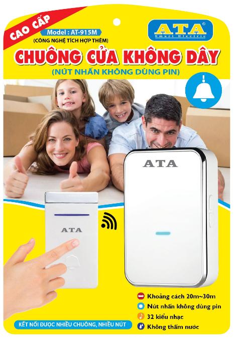 Chuông cửa không dây ata at-915m