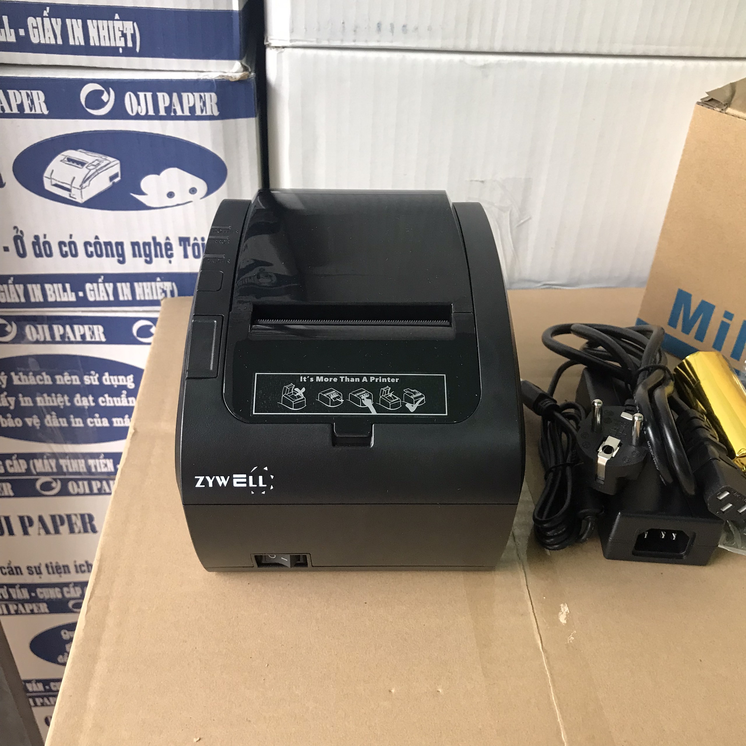 Máy in hóa đơn zywell zy-307 cổng lan + usb - tặng phần mềm bán hàng free 3 tháng đăng ký mới