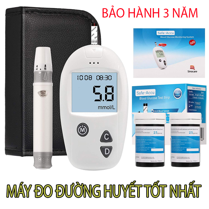 [HCM][Tặng kèm  que thử và  kim] Máy đo đường huyết accu-chek  Omron  On Call Plus  Máy đo ( thử ) tiểu đường tại nhà tốt và dễ dùng - Máy đo đường huyết nào tốt - Máy đo đường huyết Safe Accu Sinocare dùng que thử tự động