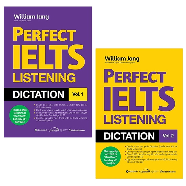 Fahasa - Combo Sách Hay Perfect Ielts Listening Dictation Vol.1 + Vol.2