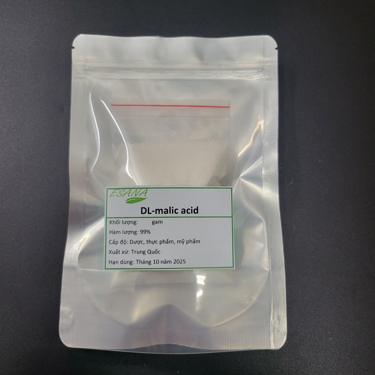 500g - Acid malic nguyên liệu thực phẩm
