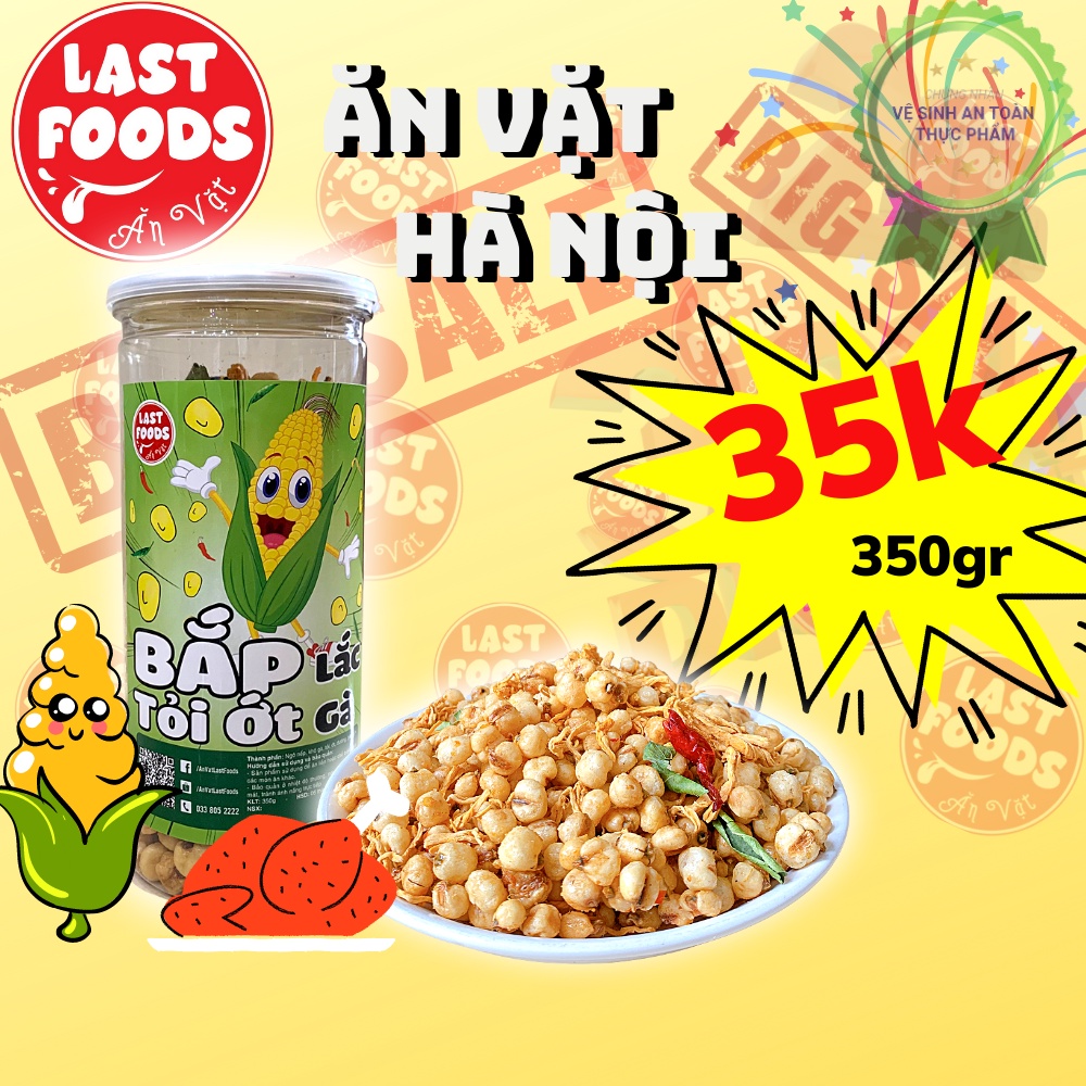 Bắp Lắc Khô Gà 350g Hũ Pet Tiện Lợi, Ăn Vặt LASTFOODS Hà Nội Với Đặc Sản Các Vùng Miền