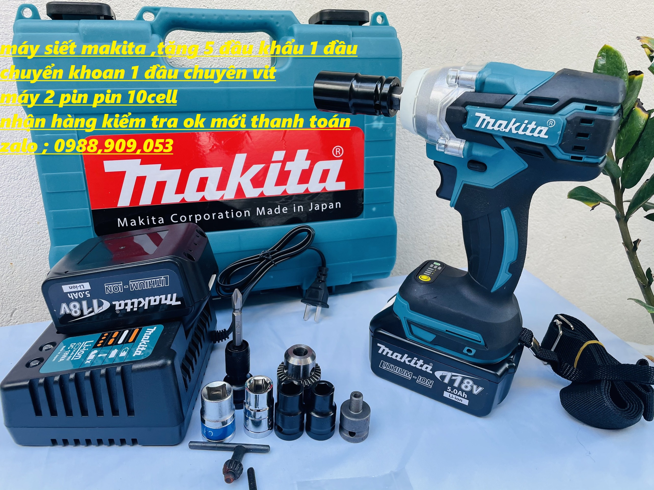 Máy Xiết Bulong MakiTa1118V Xiết ỐC, Bắn Vít, KÈM 2 PIN 10 sell