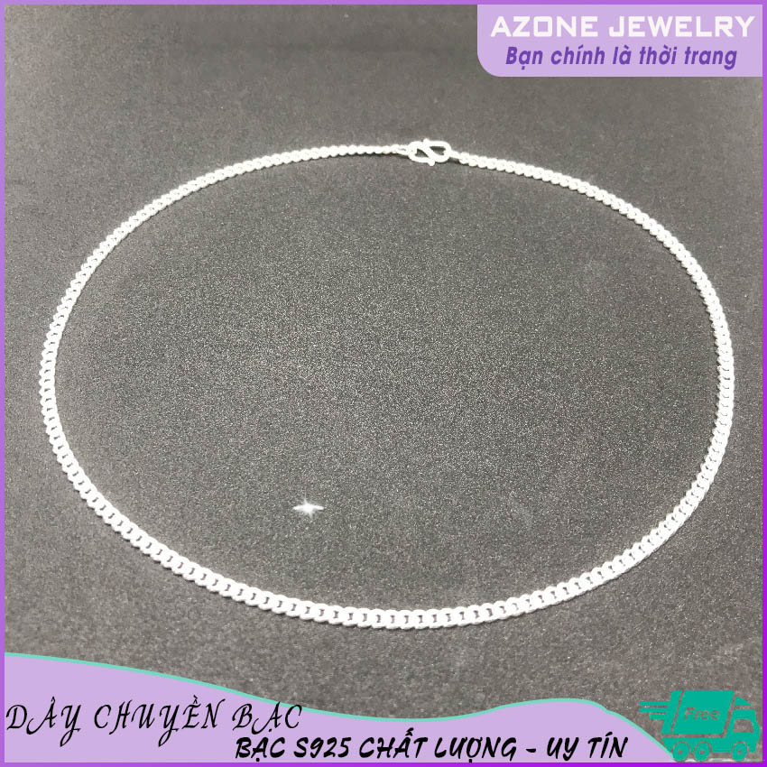 Dây chuyền | dây chuyền bạc | dây chuyền bạc trẻ em đẹp bạc s925 màu bạc #azdc004 - azone 24h vòng đeo cổ bạc