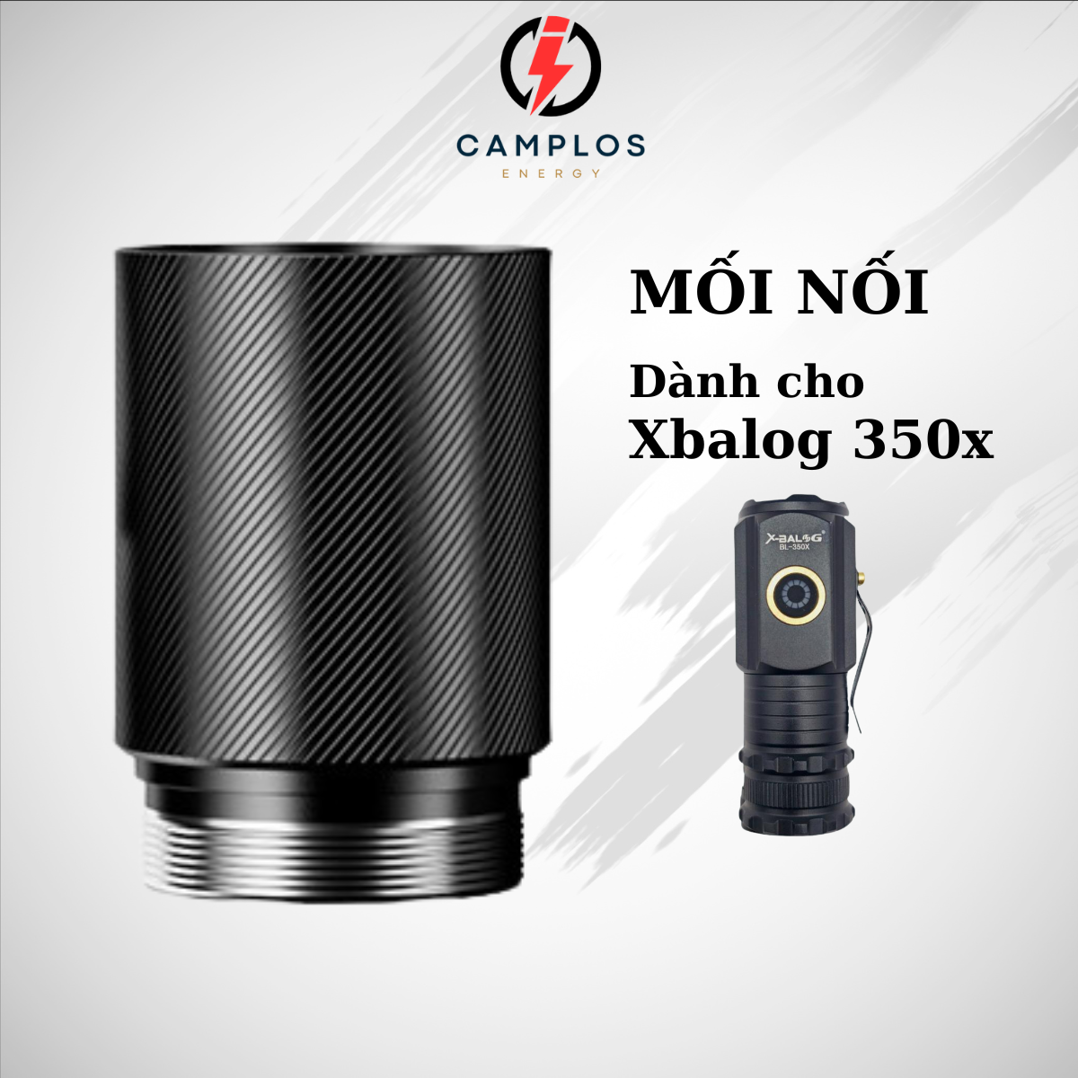 Mối nối kéo dài cho đèn pin mini siêu sáng X Balog BL 350X kèm pin 18650 2200