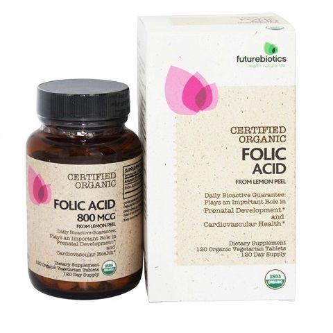 FutureBiotics Folic Acid 800 mcg từ vỏ chanh hữu cơ (120v)