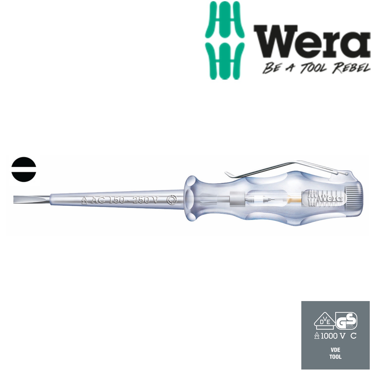 Bút thử điện cao cấp Wera 05005655001 247 Single-pole voltage tester