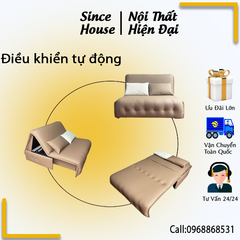 Giường sofa nguyên chiếc sofa thông minh điều khiển tự động chất liệu