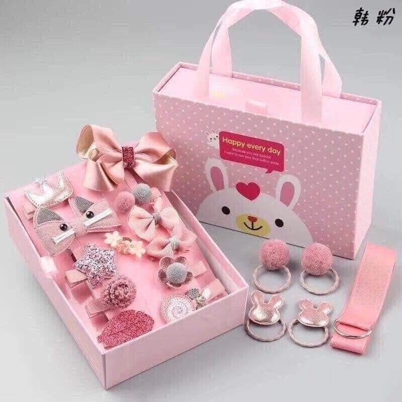 Kẹp tóc cho bé gái - hộp 18 món