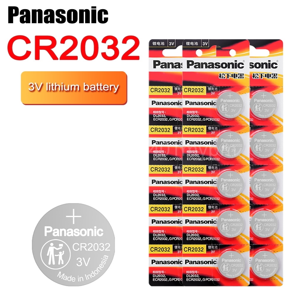 Brand New PANASONIC Cr2032 Brand New Button Cell Batteries 3V Coin Lithium Toys Calculators PDA Remote Control Cr2032