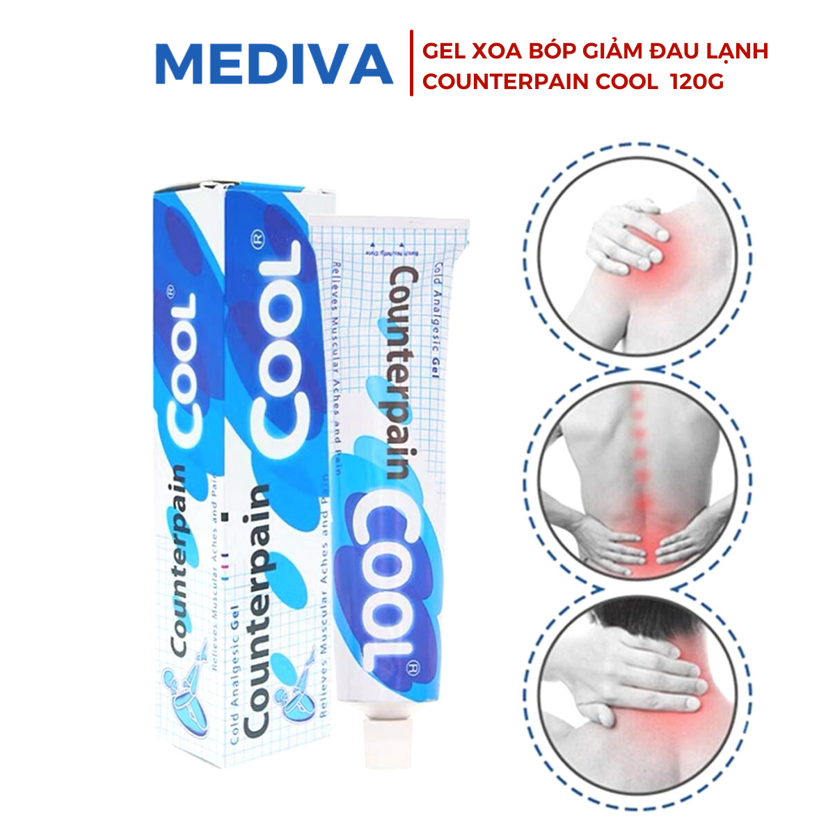 Gel lạnh xoa bóp Counterpain 120g - Counterpain Cool Analgesic 120g