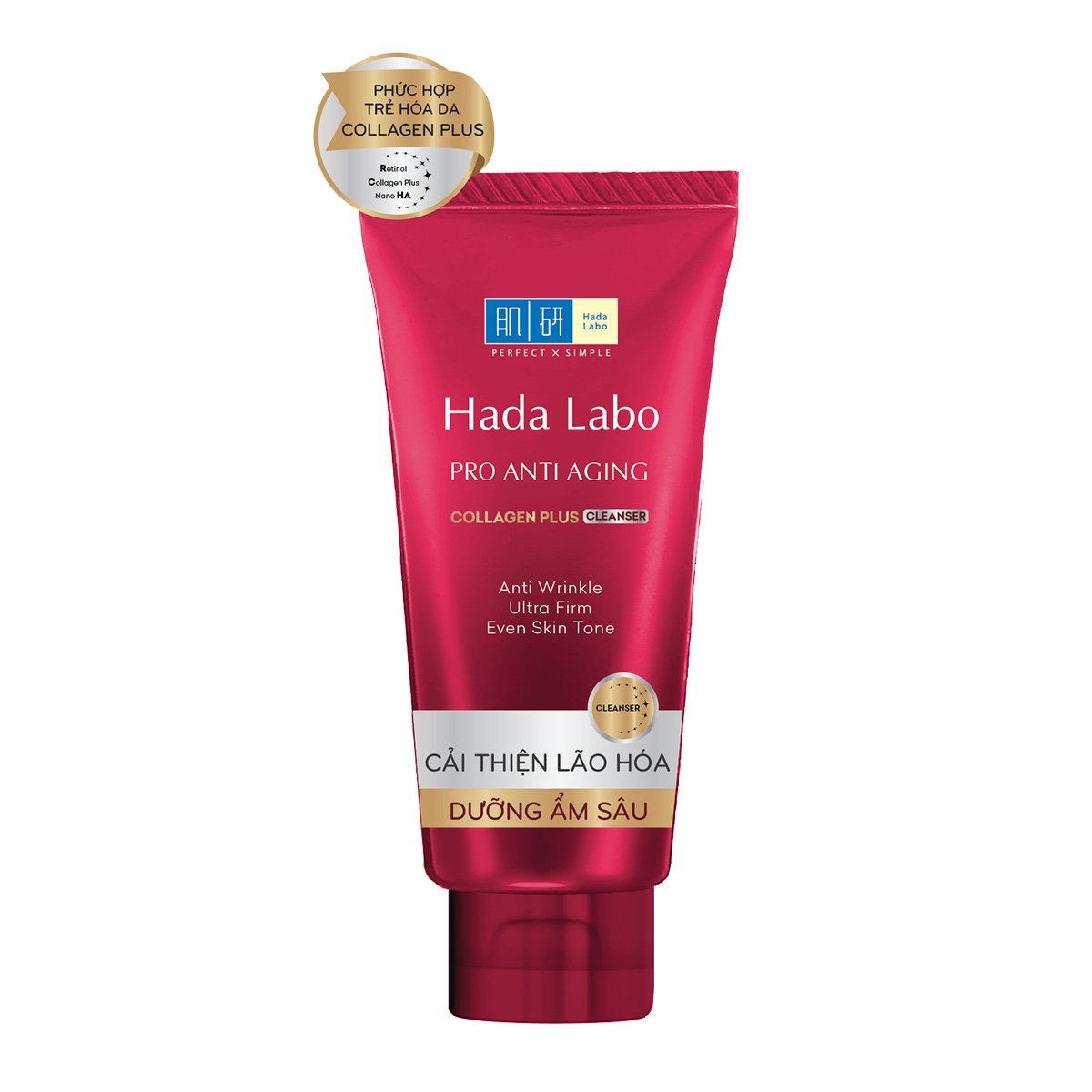 Sữa rửa mặt dưỡng chuyên biệt chống lão hóa Hada Labo Pro Anti Aging Cleanser 80g