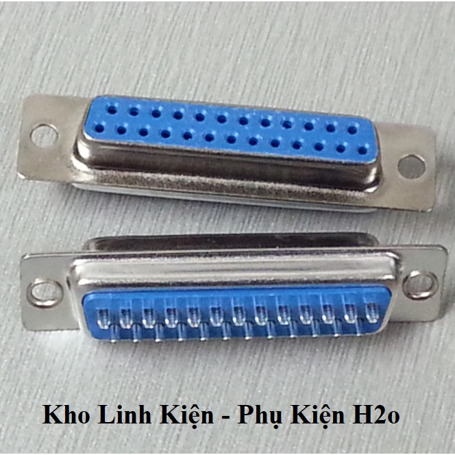 2 chiếc db25 female - giắc 25 chân cái thẳng để hàn dây