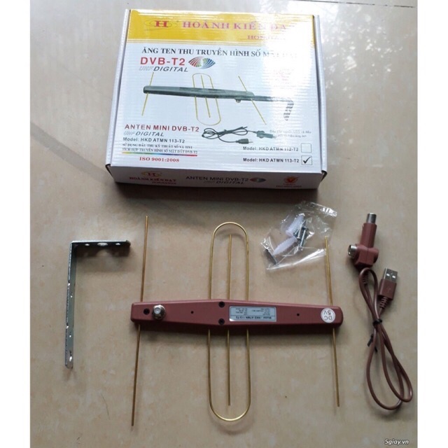 Anten DVBT2 HKD Tích Hợp Mạch Khuyếch Đại Có Sẵn Cáp Usb Cấp Nguồn