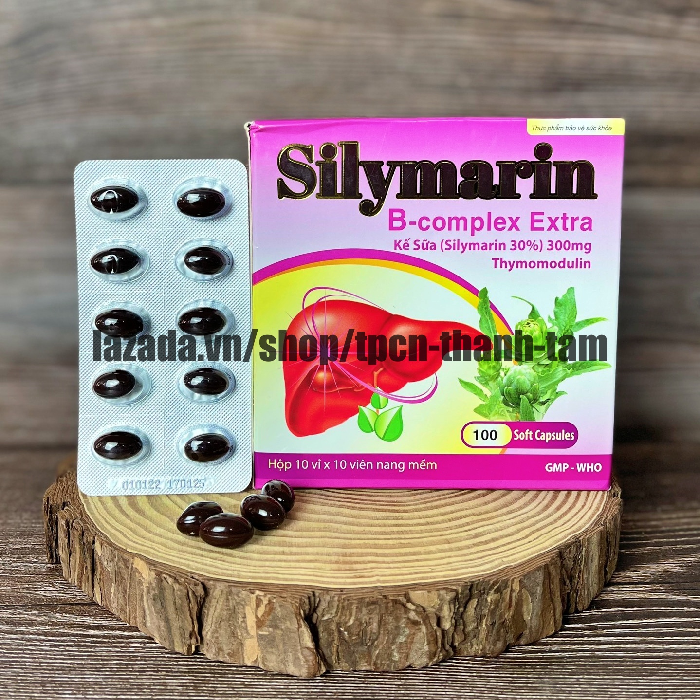 Viên uống SILYMARIN B-COMPLEX EXTRA bảo vệ gan, hỗ trợ, giải độc gan, hạ men gan - Hộp 100 viên