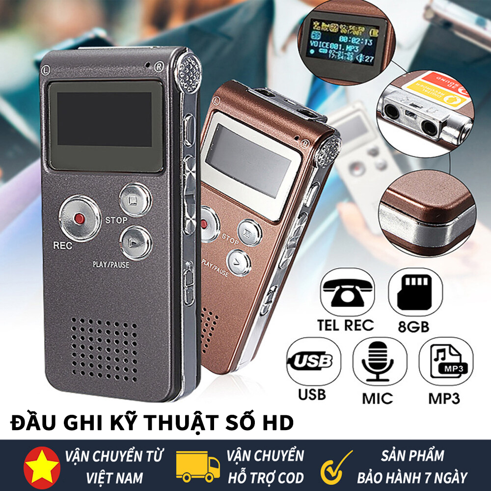 Máy ghi âm giọng nói mini siêu nhỏ SK012 bộ nhớ 8GB Ghi âm liên tục 96 giờ