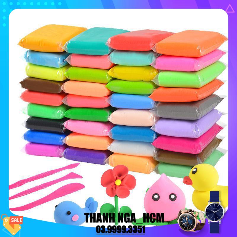 Bịch đất sét 36 màu, đất nặn siêu nhẹ , softclay, nguyên liệu làm slamp