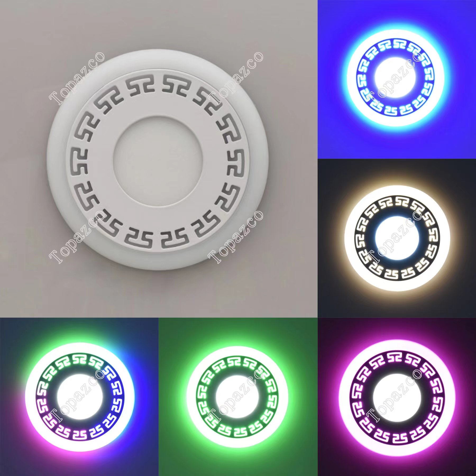 Đèn âm Trần viền màu 6w 3 chế độ đèn trần Downlight