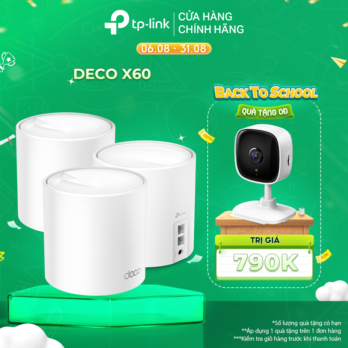 Bộ phát wifi mesh tp-link deco x60 wifi 6 ax5400