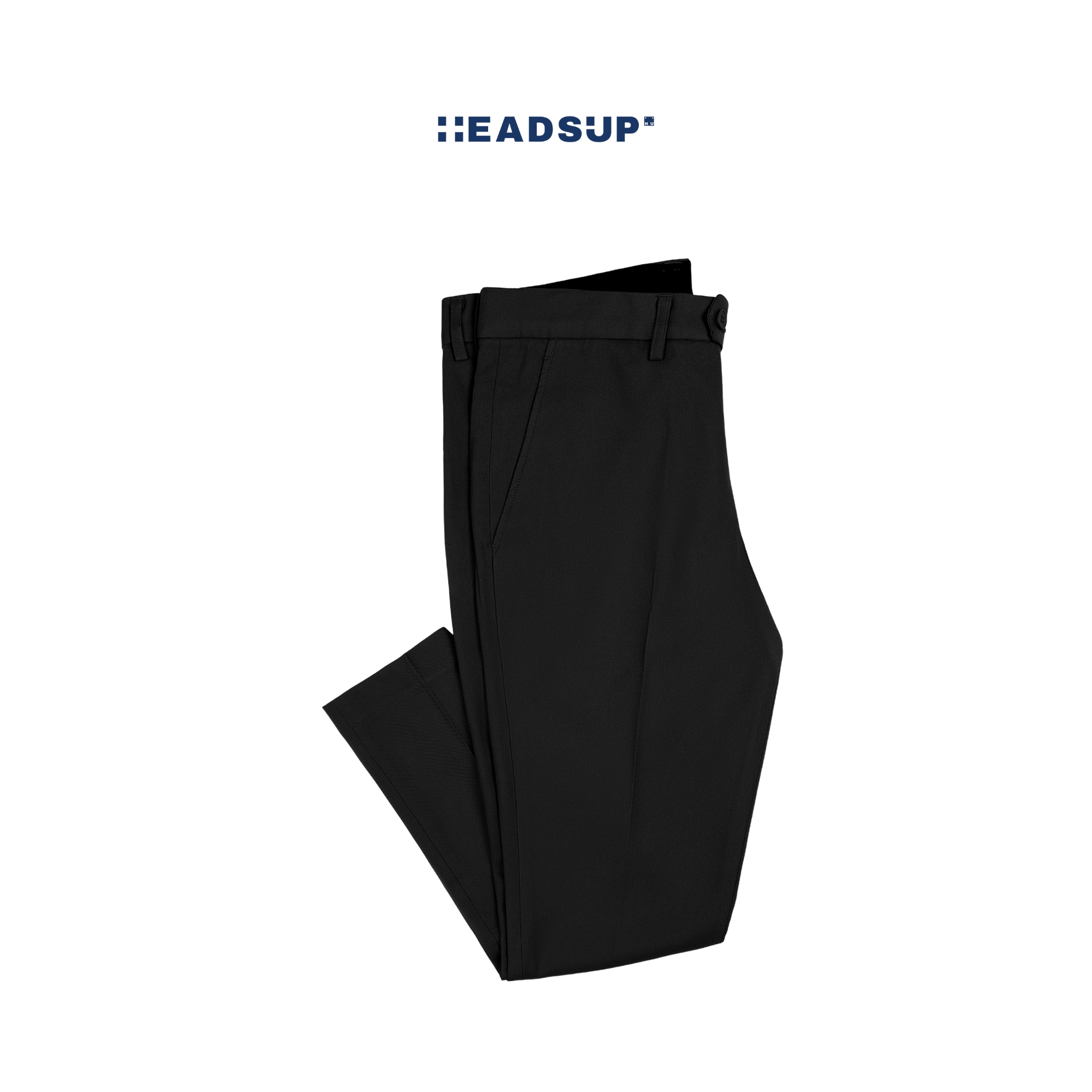 Quần tây nam Basic ống suông thoáng mát form đẹp Headsup - Đen