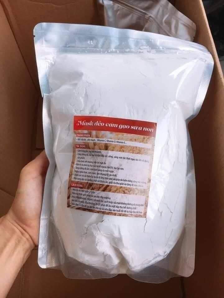 Mặt nạ cám gạo sữa non túi 500g, 1kg handmade