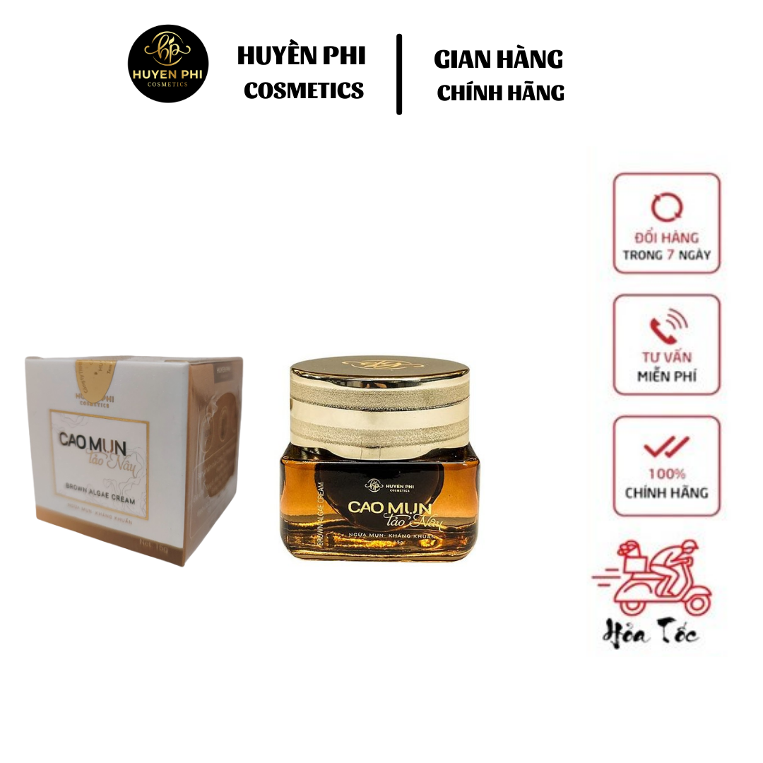 Cao mụn tảo nâu Huyền Phi (Giá ưu đãi tặng kèm bông rửa Spa chỉ dành cho 30 khách) Với thành phần thiên nhiên giúp loại bỏ mụn, không xưng không đau, giúp bề mặt da thông thoáng.