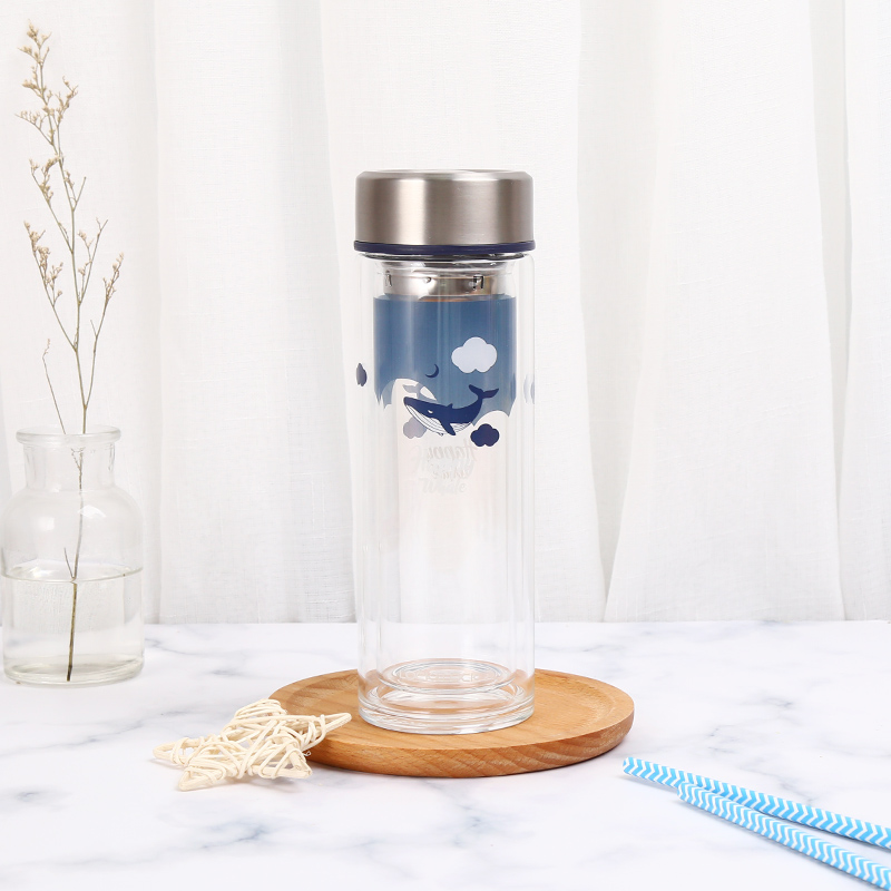 [Duy nhất 23.8 - Mua ngay] Bình nước thủy tinh chịu nhiệt LocknLock 320ml có họa tiết LLG627