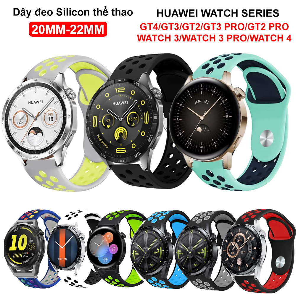Dây đeo silicon thể thao huawei watch gt4/gt3/gt3 pro/gt2 pro/gt2/gt2 pro