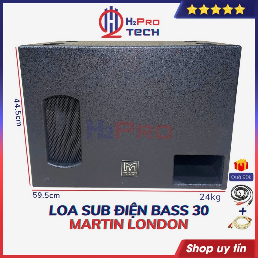 Loa Sub Điện Bass 30 Martin 350W - Tặng Dây AV, Loa Trầm Úp Đất Cao Cấp, Lực Bass Khoẻ - H2pro Tech