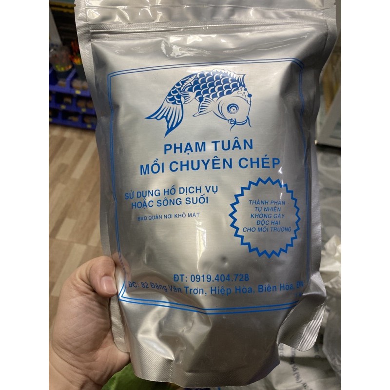 Gói mồi câu cá chép phạm tuân - mồi cám câu cá chép siêu nhạy-mồi chuyên chép .