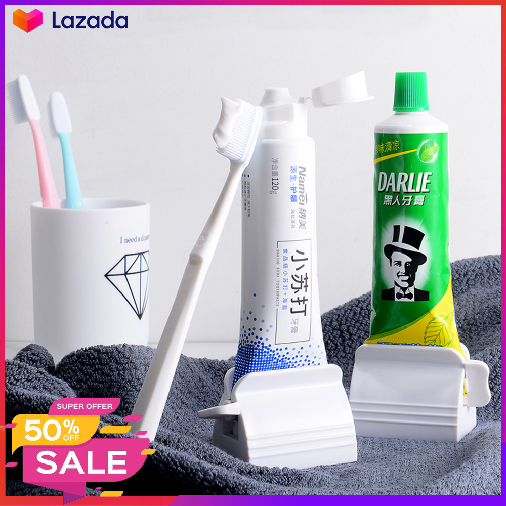 [HOT] 2 Bộ Dụng Cụ Cuộn Kẹp Ép Kem Đánh Răng - Không Lãng Phí Kem Đánh Răng Đến Giọt Cuối Cùng - Dụng Cụ Gia Đình Tiện Lợi