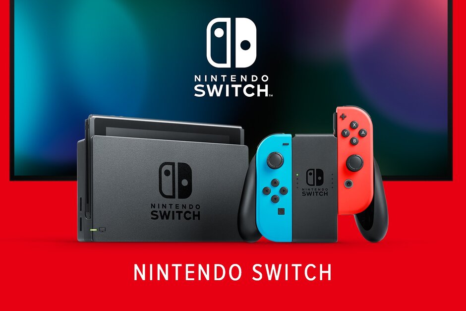 Máy chơi game Nintendo Switch V2 Neon Blue and Neon Red Joy -con + Super Mario Odyssey