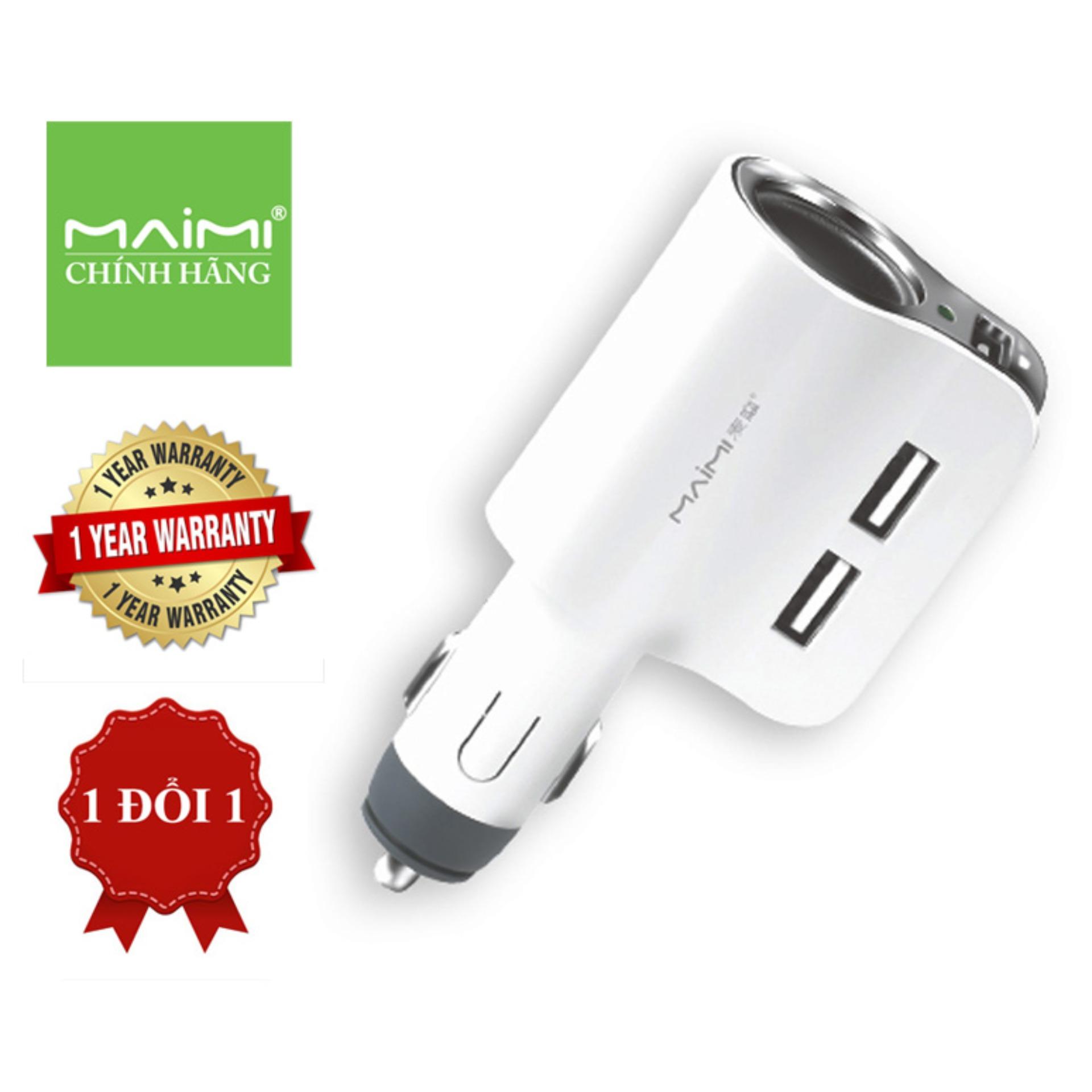 Maimi sạc điện thoại trên ô tô 3usb - cc302