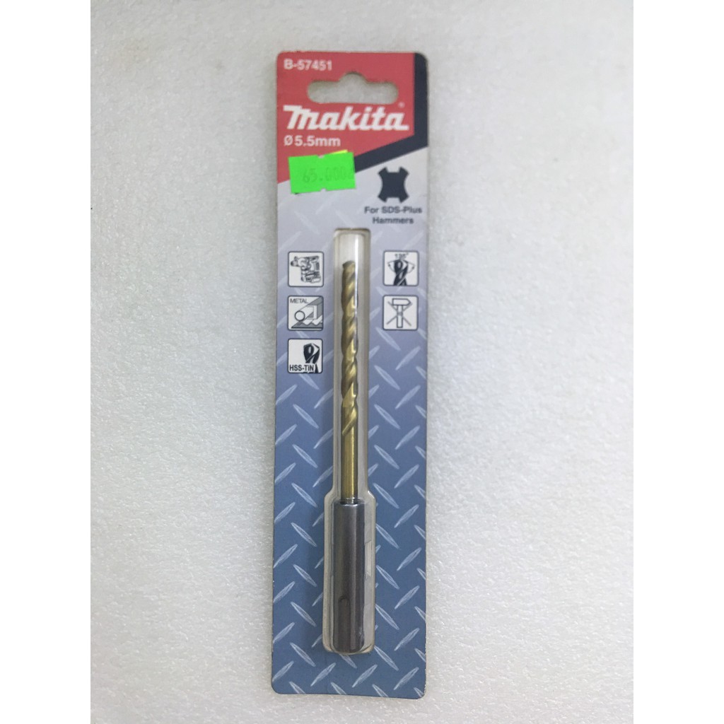 Mũi khoan sắt phủ titan sds 5.5mm makita b-57451