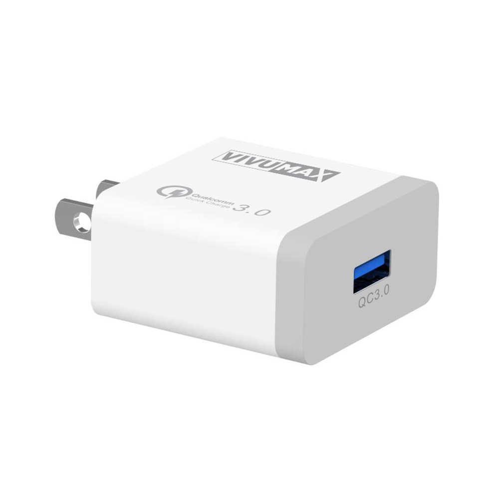 Củ sạc nhanh cao cấp VivuMax CE.Q30 sạc nhanh công nghệ Qualcomm chuẩn QC3.0 tiêu chuẩn Châu Âu, chuẩn sạc nhanh 5V-3A, 18W – Bảo Hành 1 ĐỔI 1 Trong  12 Tháng (Đổi mới)