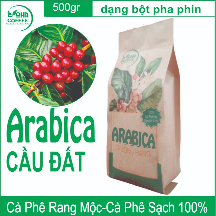 Cà phê arabica thượng hạng - loha coffee - gói 500g - rang mộc nguyên chất - café - coffee - bột