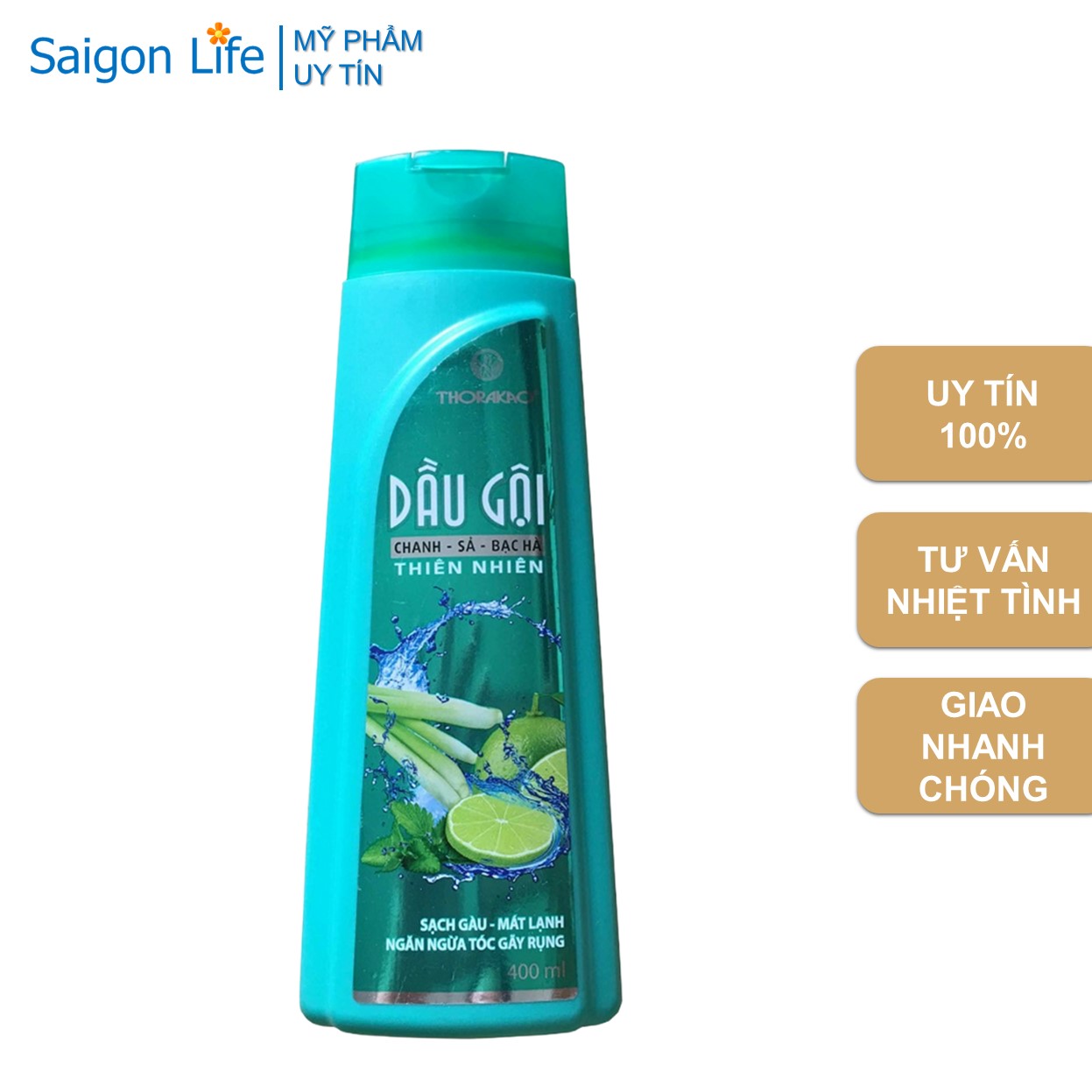 Dầu Gội Chanh - Sả - Bạc Hà Thorakao 400ml