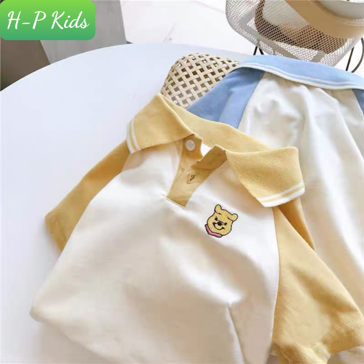 Áo polo bé trai, Áo thun bé trai bé gái cộc tay cổ trụ chất cotton tàu xịn cài cúc ngực