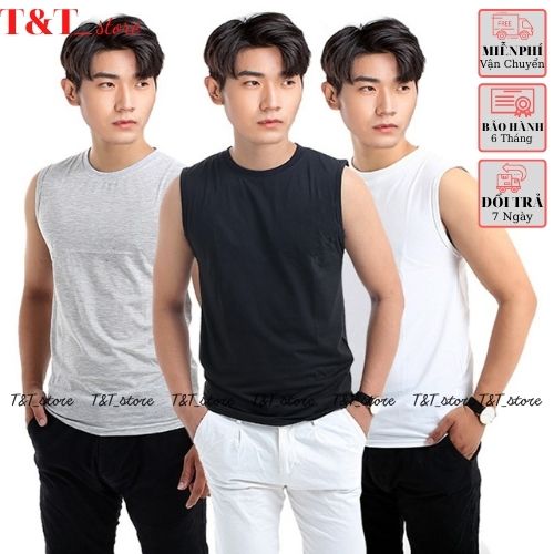 Áo ba lỗ nam, Áo thun nam 3 lỗ Tanktop sát nách thể thao chất vải  cotton co dãn mềm mịn tập gym cao cấp T&T_store08