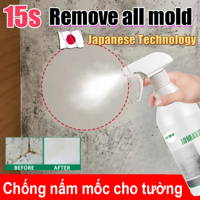  Xịt Tẩy Nấm Mốc Tường Xịt Và Vết Mốc Cứng Đầu Trên Tường Sẽ Biến Mất Mà Không Cần Cọ Rửa 500ml tẩy cặn canxi nhà tắm vệ sinh và chống ăn mòn inox hương thơm dễ chịu - Hàng nhập khẩu Đức 