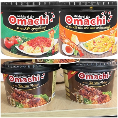 [chọn vị]Combo 6 hộp Mì trộn Omachi xốt Spaghetti/ tôm phô mai trứng muối/ thịt xiên nướng 105g - CTY BÁT MUỘI