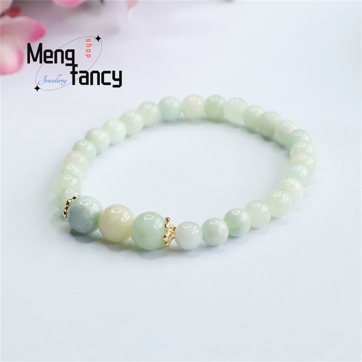 【YF】♛  Jadeite Third Life Golden Hat Bead String Bracelet Personalized Fashion Exquisite Luxury