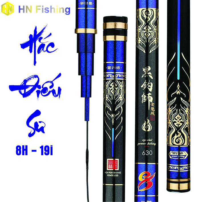 Cần câu tay hắc điếu sư 8h, cần câu đơn câu đài săn hàng tải cá tốt 10-15kg. đồ câu hoàng nam