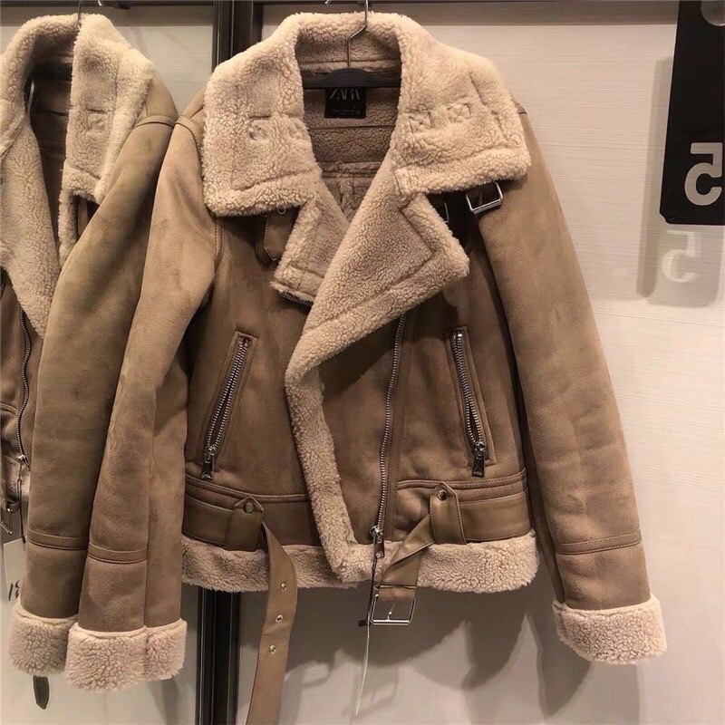 Áo khoác da lộn Zara