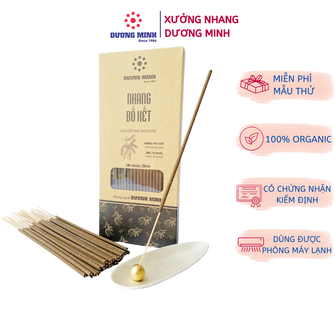 Nhang Bồ Kết Dương Minh nhang 20cm, 30cm, 40cm - nhang sạch 100% tự nhiên nhang thơm hương bồ kết tự nhiên hương sạch thơm thắp cúng, nhang xông nhà