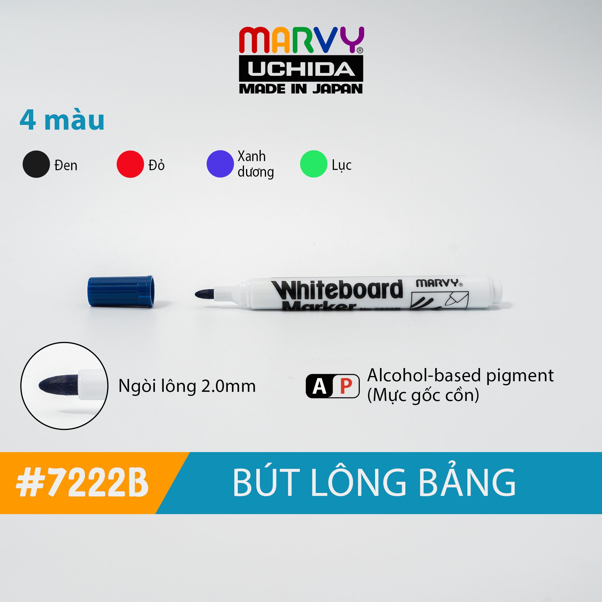Bút lông viết bảng marvy 7222b