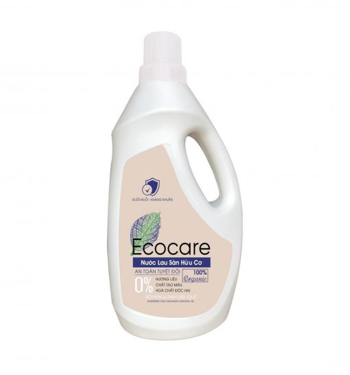 Nước lau sàn Hữu cơ Bồ hòn tinh dầu Quế Eco care 1000mL
