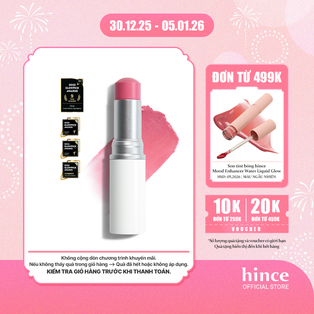 Sáp trang điểm căng bóng da dạng thỏi hince True Dimension Radiance Balm 10g
