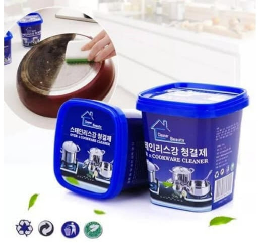 Combo 2 hộp Bột Tẩy Rửa Đa Năng Đánh Sạch Vết Bẩn - Kem cọ xoong nồi Nhật Bản 500g - bột chùi rửa và đánh bóng chảo nồi inox đa năng